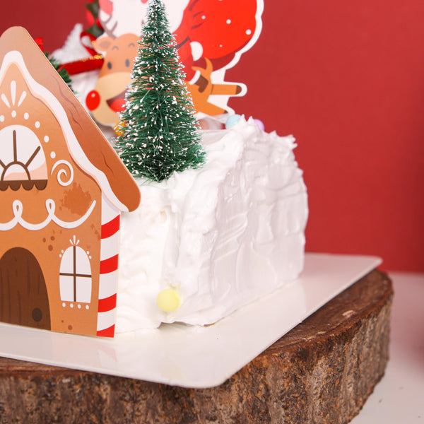 White Swiss Roll Log Cake Eat Cake Today Online Christmas Delivery KL/PJ Malaysia