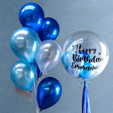 Classic Helium Bubble Balloon Bouquet - Balloons - Happy Balloon Shop - Blue - Eat Cake Today - Birthday Cake Delivery - KL/PJ/Malaysia