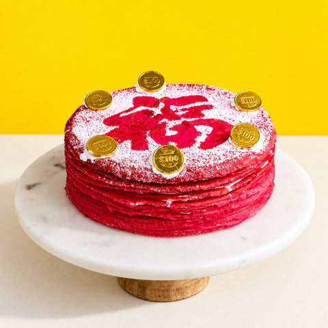 28 Layers of Prosperity Mille Crepe Cake 8" - Crepe Cakes - Cake Hub - - Eat Cake Today - Birthday Cake Delivery - KL/PJ/Malaysia
