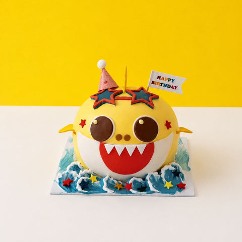 3D Baby Shark Cake 6" - Cute Cake - Jyu Pastry Art - - Eat Cake Today - Birthday Cake Delivery - KL/PJ/Malaysia