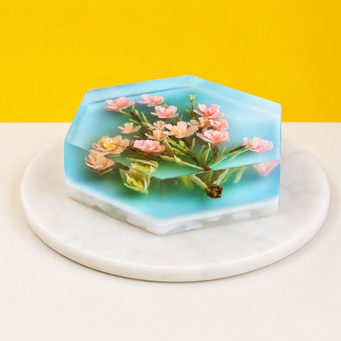 3D Diamond Cherry Blossom Jelly Cake 8" - Jelly Cakes - Sue Jelly Cake & Deli - - Eat Cake Today - Birthday Cake Delivery - KL/PJ/Malaysia