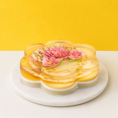 3D Oriental Sakura Peony Flowers Jelly Cake 9" - Jelly Cakes - Sue Jelly Cake & Deli - - Eat Cake Today - Birthday Cake Delivery - KL/PJ/Malaysia