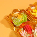 8 Pieces Of Assorted Jelly Mooncake With Flower Design - Mid Autumn 2024 - Sue Jelly Cake & Deli - - Eat Cake Today - Birthday Cake Delivery - KL/PJ/Malaysia