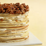 Almond Salted Caramel Mille Crepe Cake - Crepe Cakes - Ice Monster Cheras Yulek - - Eat Cake Today - Birthday Cake Delivery - KL/PJ/Malaysia
