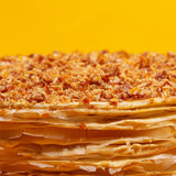 Almond Salted Caramel Mille Crepe Cake [FREE PREMIUM TOPPER & CANDLE SET] - Crepe Cakes - Ice Monster - - Eat Cake Today - Birthday Cake Delivery - KL/PJ/Malaysia