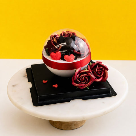 Bear and Rose Round Dessert - Sponge Cakes - Dessertz 22' - - Eat Cake Today - Birthday Cake Delivery - KL/PJ/Malaysia