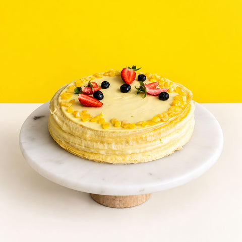 Bergamot Lemon Earl Grey Mille Crepe Cake 8" - Crepe Cakes - Cake Hub - - Eat Cake Today - Birthday Cake Delivery - KL/PJ/Malaysia