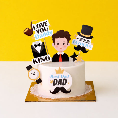 Best Dad Gentleman Jelly Cake 5" - Jelly Cakes - Jerri Home - - Eat Cake Today - Birthday Cake Delivery - KL/PJ/Malaysia