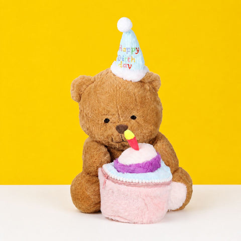 Birthday Teddy Bear Plush - Add On - Ice Monster - - Eat Cake Today - Birthday Cake Delivery - KL/PJ/Malaysia