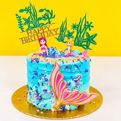 Blue Mermaid Cake - Designer Cakes - Eats and Treats Bakery - - Eat Cake Today - Birthday Cake Delivery - KL/PJ/Malaysia