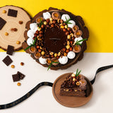 Callebaut Hazelnut Dark Chocolate Crepe Cake - Healthy Cakes - Junandus - - Eat Cake Today - Birthday Cake Delivery - KL/PJ/Malaysia