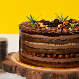 Callebaut® Gianduja Dark Chocolate Chiffonge® - Vegan Cakes - Junandus - - Eat Cake Today - Birthday Cake Delivery - KL/PJ/Malaysia