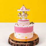 Carousel Theme Cake 6 inch - Vegan Cakes - Junandus - - Eat Cake Today - Birthday Cake Delivery - KL/PJ/Malaysia