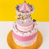 Carousel Theme Cake 6 inch - Vegan Cakes - Junandus - - Eat Cake Today - Birthday Cake Delivery - KL/PJ/Malaysia