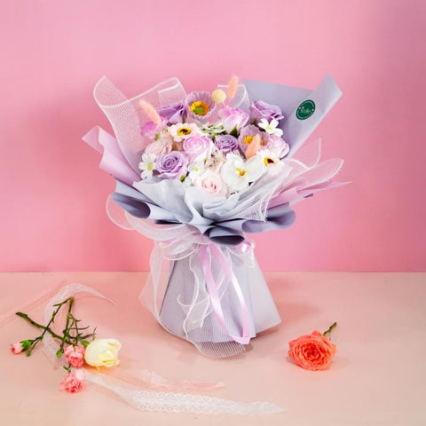 Cassadra Bouquet (Preserved & Soap Flower) - Flowers - Bull & Rabbit - - Eat Cake Today - Birthday Cake Delivery - KL/PJ/Malaysia