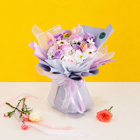 Cassandra Bouquet (Preserved & Soap Flower) - Flowers - Bull & Rabbit - - Eat Cake Today - Birthday Cake Delivery - KL/PJ/Malaysia