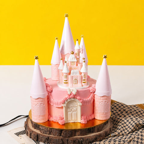Castle Dream Theme Cake 6 inch - Vegan Cakes - Junandus - - Eat Cake Today - Birthday Cake Delivery - KL/PJ/Malaysia