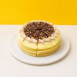 Chocolate Hazelnut Crunch Mille Crepe Cake - Crepe Cakes - Bite Sensation Bakehouse - - Eat Cake Today - Birthday Cake Delivery - KL/PJ/Malaysia