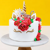 Christmas Unicorn Cake - Designer Cakes - In The Clouds Cakes - - Eat Cake Today - Birthday Cake Delivery - KL/PJ/Malaysia