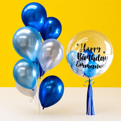 Classic Helium Bubble Balloon Bouquet - Balloons - Happy Balloon Shop - - Eat Cake Today - Birthday Cake Delivery - KL/PJ/Malaysia