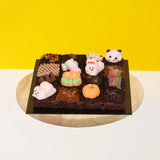 Cute Animals Brownie Box 8" - Brownies - Kim Brownies - - Eat Cake Today - Birthday Cake Delivery - KL/PJ/Malaysia