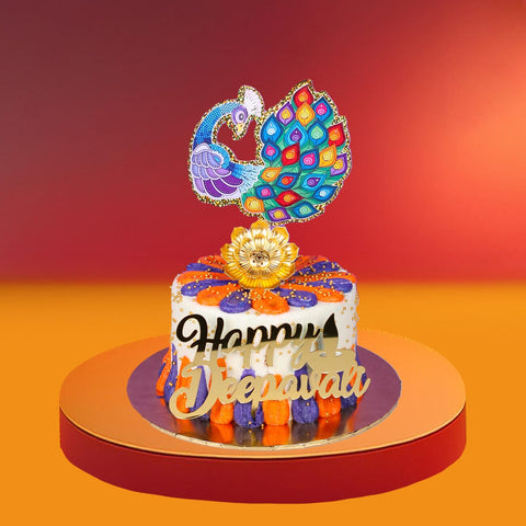 Deepavali Peacock - Deepavali 2024 - Eats and Treats Bakery - - Eat Cake Today - Birthday Cake Delivery - KL/PJ/Malaysia