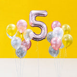 Deluxe Helium Balloons Bouquet with Foil Number Balloon 40" - Balloon - Happy Balloon Shop - - Eat Cake Today - Birthday Cake Delivery - KL/PJ/Malaysia