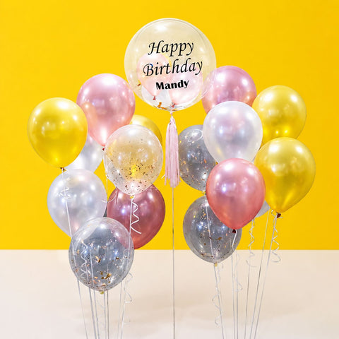 Deluxe Helium Bubble Balloon Bouquet - Balloon - Happy Balloon Shop - - Eat Cake Today - Birthday Cake Delivery - KL/PJ/Malaysia