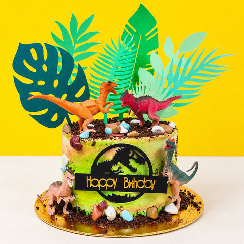 Dinosaur World Cake - Designer Cakes - Eats and Treats Bakery - - Eat Cake Today - Birthday Cake Delivery - KL/PJ/Malaysia