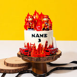 Firefighter Theme Cake 6 inch - Vegan Cakes - Junandus - - Eat Cake Today - Birthday Cake Delivery - KL/PJ/Malaysia
