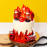 Firefighter Theme Cake 6 inch - Vegan Cakes - Junandus - - Eat Cake Today - Birthday Cake Delivery - KL/PJ/Malaysia