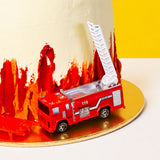 Firefighter Theme Cake 6 inch - Vegan Cakes - Junandus - - Eat Cake Today - Birthday Cake Delivery - KL/PJ/Malaysia