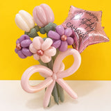 Flower Bouquet with Foil Balloon - Balloons - Bingo Land - - Eat Cake Today - Birthday Cake Delivery - KL/PJ/Malaysia
