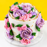 Flower Garden Cake 4" - Designer Cakes - The Buttercake Factory - - Eat Cake Today - Birthday Cake Delivery - KL/PJ/Malaysia
