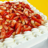 Fresh Strawberry Square Cake 10 inch - Customized Cake - Lavish Patisserie - - Eat Cake Today - Birthday Cake Delivery - KL/PJ/Malaysia