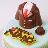 Gentleman Dad Tuxedo Jelly Cake 6" - FDAY2026 - Q Jelly Bakery - - Eat Cake Today - Birthday Cake Delivery - KL/PJ/Malaysia