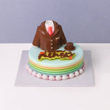 Gentleman Dad Tuxedo Jelly Cake 6" - FDAY2026 - Q Jelly Bakery - - Eat Cake Today - Birthday Cake Delivery - KL/PJ/Malaysia