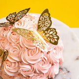 Golden Love of Butterfly Cake 6" - Buttercakes - Cake Hub - - Eat Cake Today - Birthday Cake Delivery - KL/PJ/Malaysia