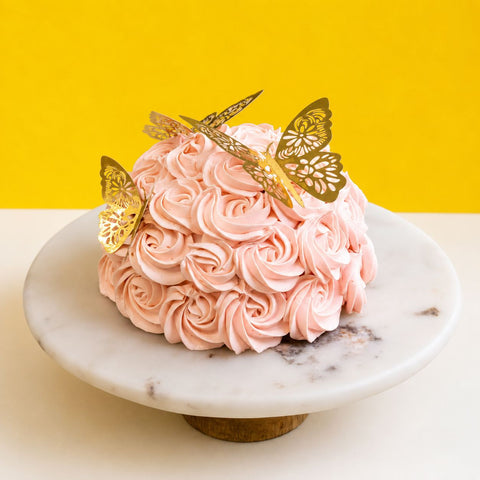 Golden Love of Butterfly Cake 6" - Buttercakes - Cake Hub - - Eat Cake Today - Birthday Cake Delivery - KL/PJ/Malaysia