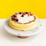 Greek Yogurt Vanilla Mille Crepe Cake 8" - Crepe Cakes - Cake Hub - - Eat Cake Today - Birthday Cake Delivery - KL/PJ/Malaysia