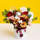 Happy Congratulations Fresh Flower Box - Flower - Bull & Rabbit - - Eat Cake Today - Birthday Cake Delivery - KL/PJ/Malaysia