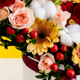Happy Congratulations Fresh Flower Box - Flower - Bull & Rabbit - - Eat Cake Today - Birthday Cake Delivery - KL/PJ/Malaysia