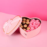 Heart-Shaped Ferrero Rocher Rose Soap Flower Box - Vday2024 - Luxe Florist - Large - Eat Cake Today - Birthday Cake Delivery - KL/PJ/Malaysia