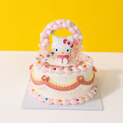 Hello Kitty Cake 6" - Cute Cake - Jyu Pastry Art - - Eat Cake Today - Birthday Cake Delivery - KL/PJ/Malaysia