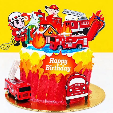 Hero Fireman Cake - Designer Cakes - Eats and Treats Bakery - - Eat Cake Today - Birthday Cake Delivery - KL/PJ/Malaysia