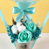 Hot Air Balloon Fragrance Rose Soap and Preserved Flower Box - Balloon - Luxe Florist - - Eat Cake Today - Birthday Cake Delivery - KL/PJ/Malaysia