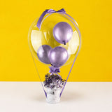 Hot Air Bubble Balloon Baby's Breath Flower Box - Balloons - Luxe Florist - - Eat Cake Today - Birthday Cake Delivery - KL/PJ/Malaysia