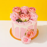 Isabella Floral Cake 6 inch - Vegan Cakes - Junandus - - Eat Cake Today - Birthday Cake Delivery - KL/PJ/Malaysia