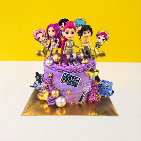 K-Pop Demon Hunters Cake - Designer Cakes - Eats and Treats Bakery - - Eat Cake Today - Birthday Cake Delivery - KL/PJ/Malaysia