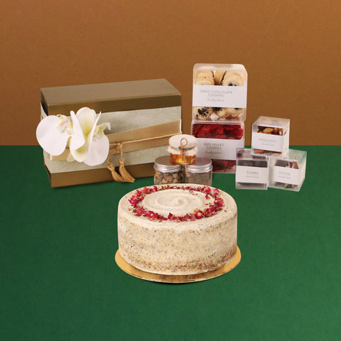 Lemon Earl Grey Cake 6" + Ceria Bersama Raya Box - Moist Sponge Cake - Lavish Patisserie - - Eat Cake Today - Birthday Cake Delivery - KL/PJ/Malaysia